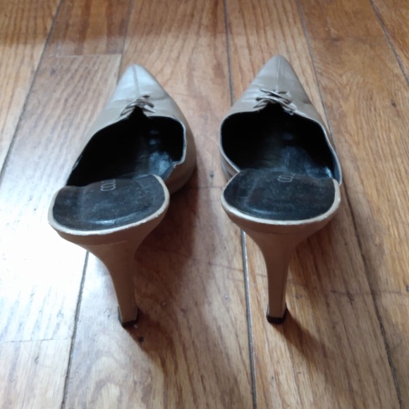 Coup D’Etat - Bronze Metallic Taupe Mule Heels - Size 10 - Picture 6 of 7